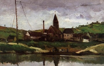  paul - View of Bonnieres Paul Cezanne